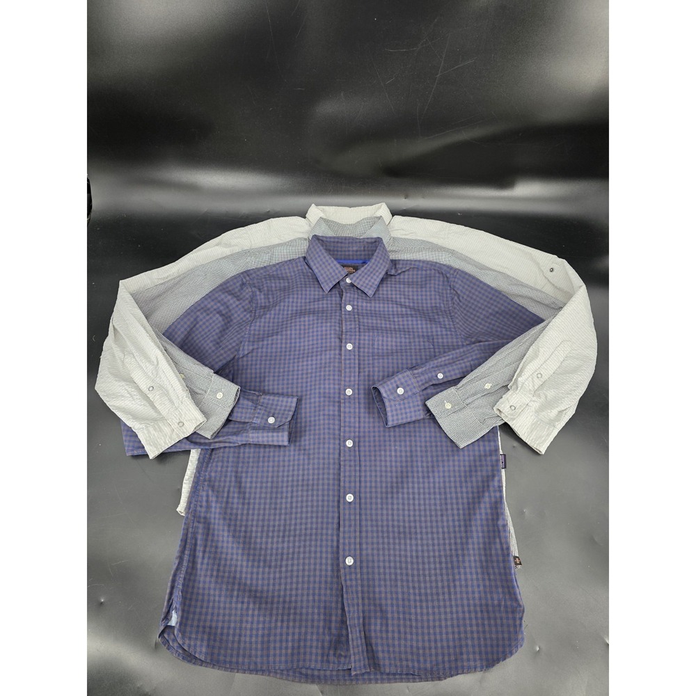 Lot of 3 Plaid Long Sleeve Shirts Allen Edmonds/Patagonia/Ralph Lauren Size M